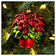 Weihnachtsstern-Pflanze, Weihnachtsbaumschmuck aus mundgeblasenem Glas s2
