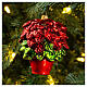 Poinsettia, original Christmas tree decoration, blown glass s2