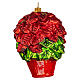 Poinsettia, original Christmas tree decoration, blown glass s3