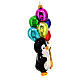 Pinguino con palloncini decorazioni albero Natale vetro soffiato s4