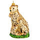 Cheetah with cubs blown glass Christmas tree decoration s3