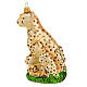Cheetah with cubs blown glass Christmas tree decoration s5