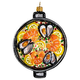 Paella décoration en verre soufflé sapin de Noël