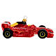Red car Grand Prix blown glass Christmas tree decoration s6
