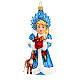 Young lady of snow, blown glass Christmas ornaments s1