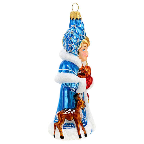 Snow Maiden Christmas tree decoration in blown glass 5