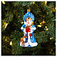 Snow Maiden Christmas tree decoration in blown glass s2