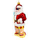 Babbo Natale surfista decorazioni albero Natale vetro soffiato s6