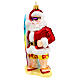 Surfer Santa Claus Christmas ornament in blown glass s3