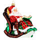 Père Noël sur chaise à bascule décoration pour sapin Noël en verre soufflé s4