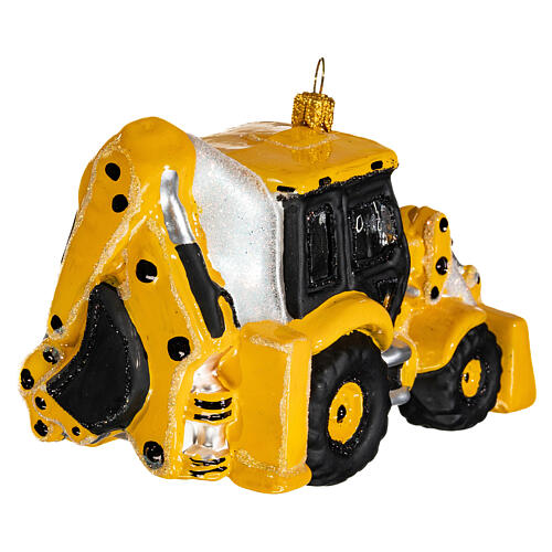 Excavator machine Christmas tree decoration blown glass 5