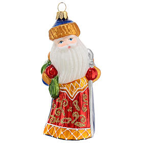 Grandfather Frost, blown glass Christmas ornaments