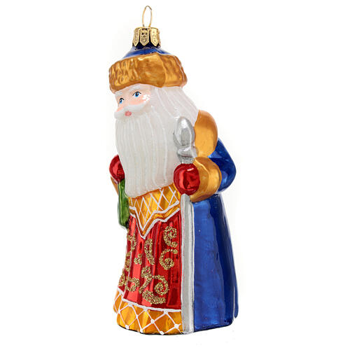 Grandfather Frost with sack blown glass Christmas tree decoration 3