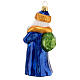 Grandfather Frost with sack blown glass Christmas tree decoration s7
