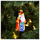 Golden Grandfather Frost, original Christmas tree decoration, blown glass s2
