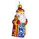 Grandfather Frost with gift sack blown glass Christmas tree decoration s4