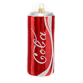 Cannette de Coca décoration pour sapin Noël en verre soufflé