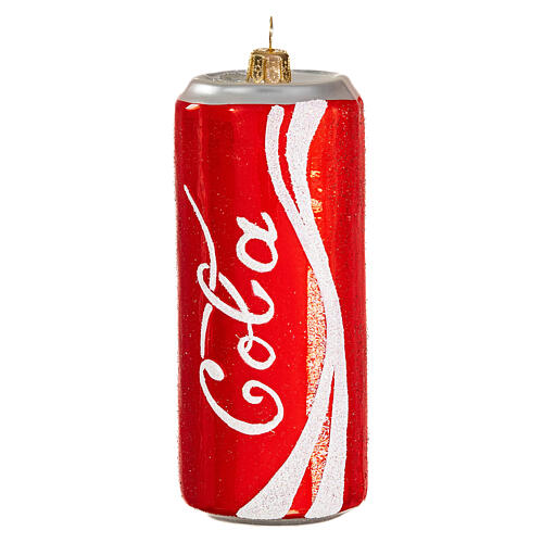 Cola Can Christmas tree ornament in blown glass 1