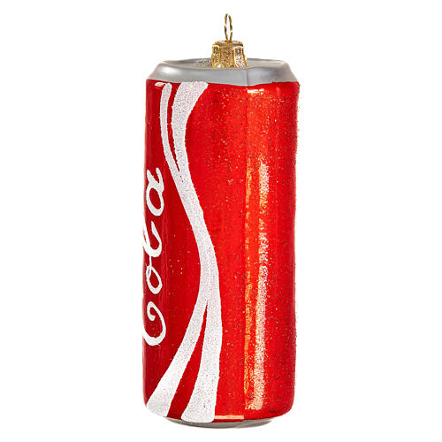 Cola Can Christmas tree ornament in blown glass 3