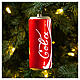 Cola Can Christmas tree ornament in blown glass s2