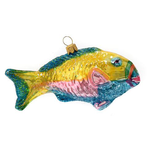 Ryba papuga dekoracja na choinkę szkło dmuchane 1