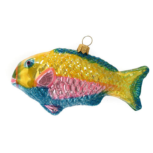 Ryba papuga dekoracja na choinkę szkło dmuchane 5