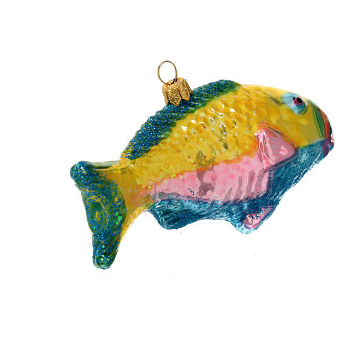 Ryba papuga dekoracja na choinkę szkło dmuchane 6