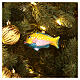 Peixe-papagaio enfeite vidro soprado para árvore de Natal s2