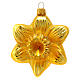 Yellow daffodil, original Christmas tree decoration, blown glass s1