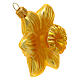 Yellow Daffodil flower blown glass Christmas tree decoration s3