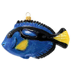 Dory the Blue Tang Christmas ornament in blown glass
