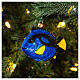 Dory the Blue Tang Christmas ornament in blown glass s2
