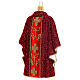 Red priest chasuble with Christmas tree decoration in blown glass s5