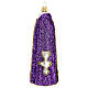 Chasuble prêtre violette décoration pour sapin Noël en verre soufflé s4