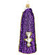Casula sacerdote viola decorazioni albero Natale vetro soffiato s4