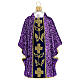 Purple priest chasuble, Christmas tree decoration in blown glass s1