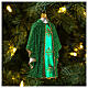Chasuble prêtre verte décoration pour sapin Noël en verre soufflé s2