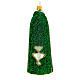Chasuble prêtre verte décoration pour sapin Noël en verre soufflé s5