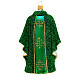 Green priest chasuble with Christmas tree decoration in blown glass s7