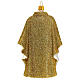 Golden priest chasuble with Christmas tree decoration in blown glass s6