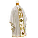 White priest chasuble, blown glass Christmas ornaments s4