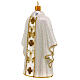 White priest chasuble with Christmas tree decorations in blown glass s3