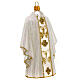 White priest chasuble with Christmas tree decorations in blown glass s4