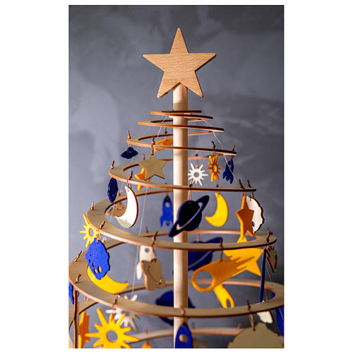SPIRA Space decoration set and Christmas tree topper 98 pcs, small 9