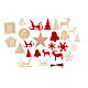 Set décorations assorties et cimier pour sapin de Noël SPIRA Small 98 pcs s1