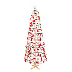 Set decoraciones SPIRA Slim fieltro madera y punta Navidad 156 piezas