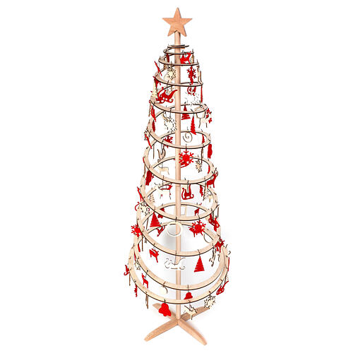 Decoracones SPIRA Large Oval fieltro puntal Árbol de Navidad 112 piezas 4