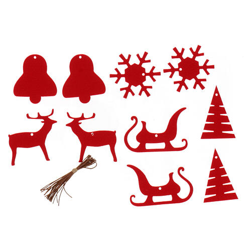 Asser schoolbord Wissen SPIRA Christmas tree decorations felt, medium 10 pcs | online sales on  HOLYART.com