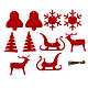 Decoraciones ESPIRAL Large Árbol de Navidad fieltro 10 piezas s1