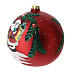 Christmas ball with Santa Claus, red blown glass, 150 mm s5